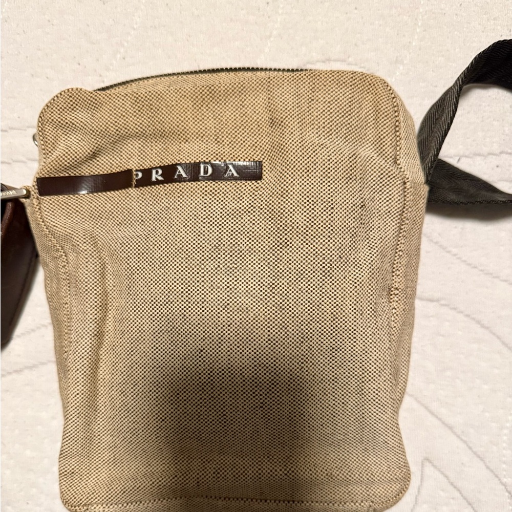 PRADA Tan Messenger Crossbody Bag - Picture 9 of 12